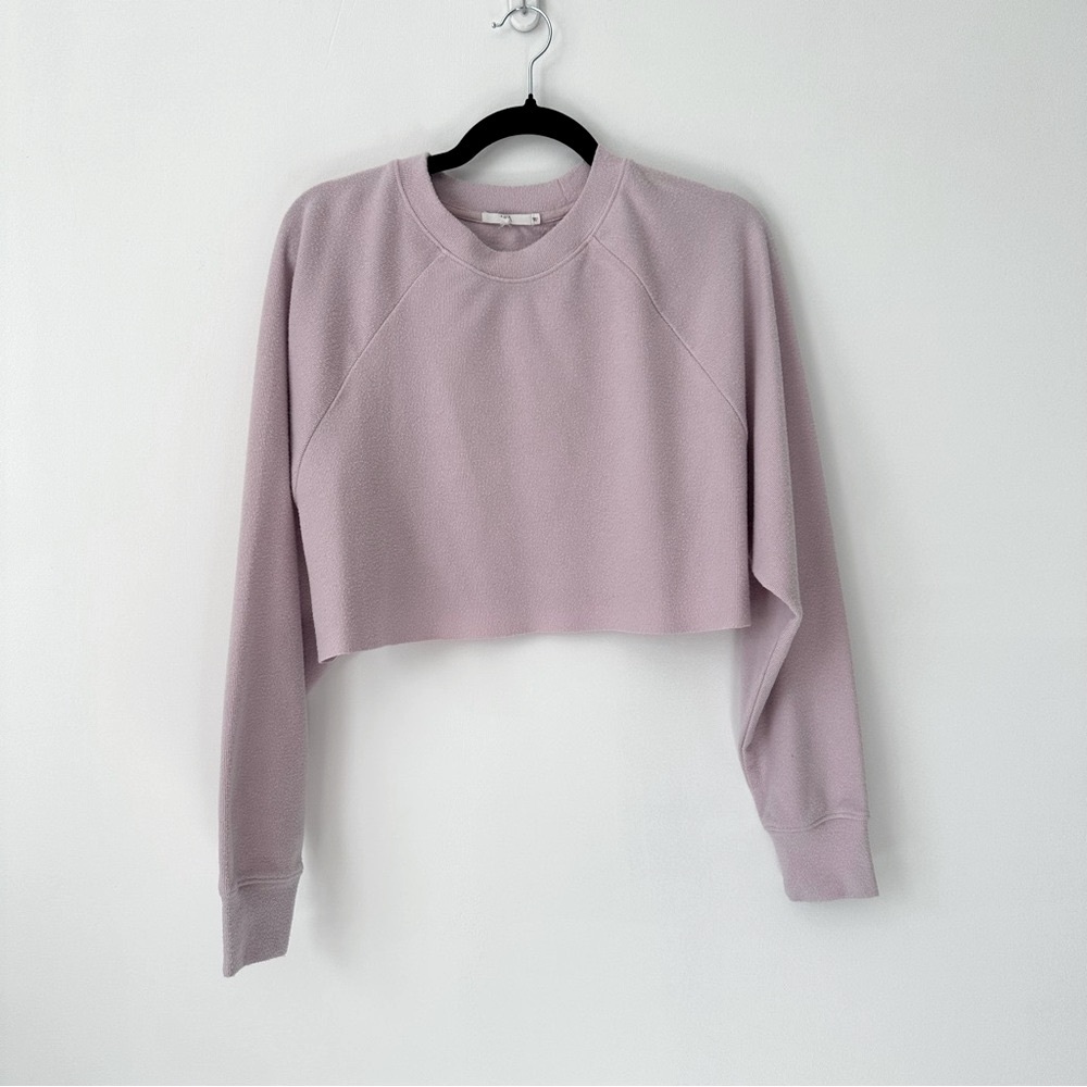 NIA Baby Pink Cropped Sweatshirt